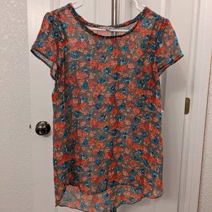 Boutique Floral Blouse Sz Small